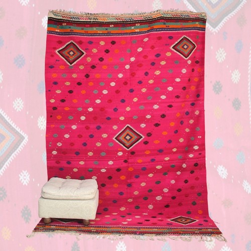 Kilim rosa vintage curato 6 - kilim,