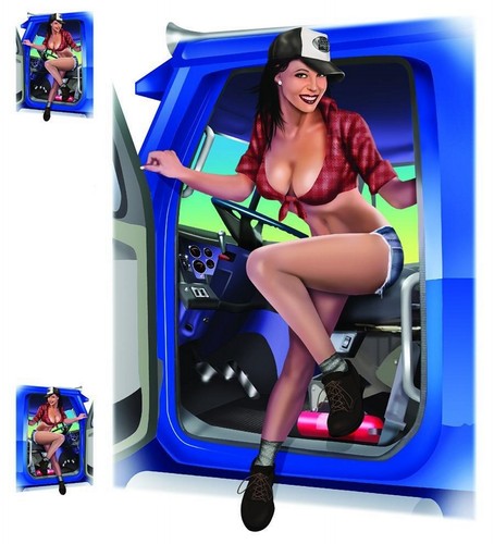 Set adesivi lkw pin girl - set,