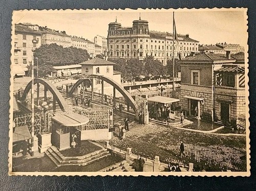 Cartolina fiume ponte - cartolina, di