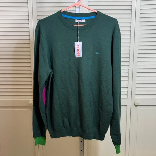 Maglione girocollo verde - , lana