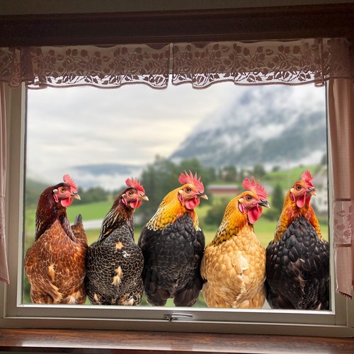 Adesivo vetro gallo casale - adesivo,