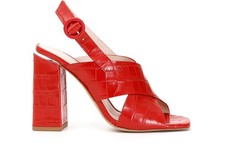 SANDALO INCROCIO TACCO ALTO IN