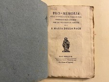 Carlo Fea, Pro-memoria per la