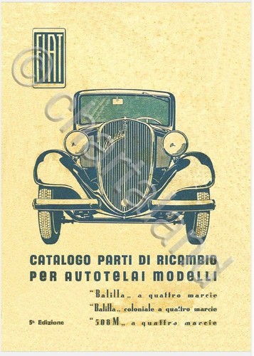 Autovettura fiat 508 balilla - autovettura,