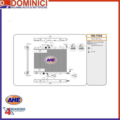 Radiatore acqua raffreddamento - acqua,