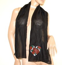 FOULARD donna NERO cuore