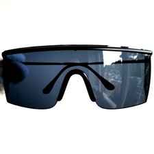 occhiali da sole VERSACE 790 square wrap sunglasses vintage mask blue black 028