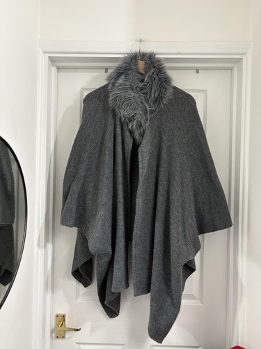 Poncho donna grigio - poncho,