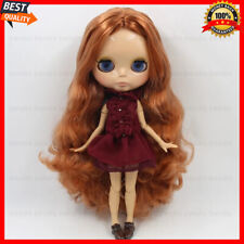 Bambola Blythe nuda di fabbrica 12" corpo articolato viso lucido pelle bianca capelli 1/6