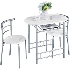 Yaheetech Set Tavolo e 2 Sedie