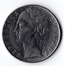 1958 Italy 100L Coin Italian