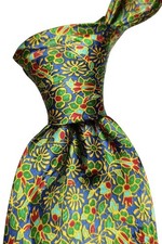 COPPERFIELD Luxury Tie Silk 100% Handmade Floral Pattern 9,5 Cm Wide Perfect