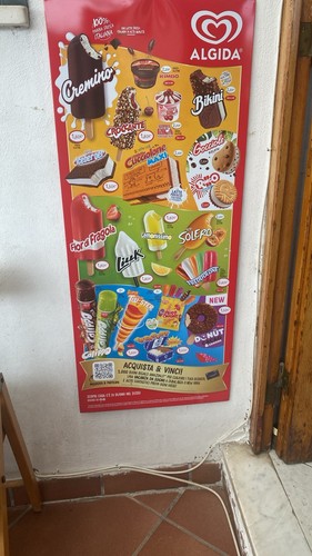 Insegna tabella latta gelati - tabella,