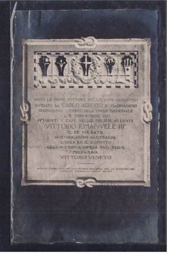 Cartolina targa vittorio - cartolina,
