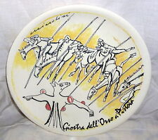 REMO BRINDISI PIATTO SERIGRAFIA SU CERAMICA GIOSTRA DELL' ORSO A PISTOIA