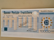 BUONO POSTALE FRUTTIFERO DA 10.00 € - NUOVO  - ANNULLATO   VEDI
