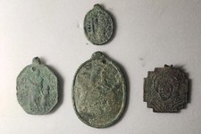 Lotto 4 Votive Medaglie Devozionali Medievali