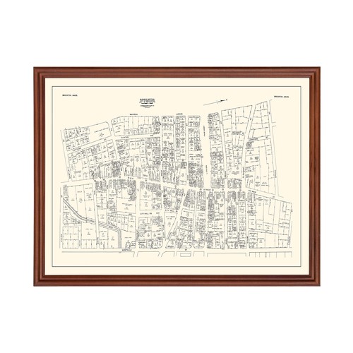 Vecchia mappa brockton ma - vecchia,