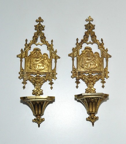 Coppia vecchie acquasantiere - coppia,