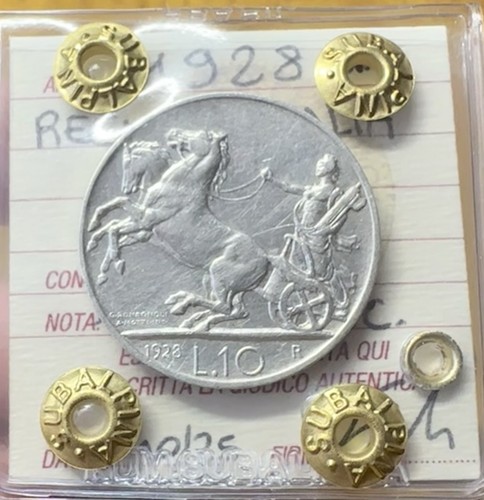 Moneta regno italia biga - moneta,