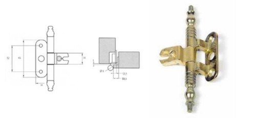 Cerniera per porte battuta - per,