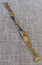 Cinturino/bracciale orologio vintage Bulova Accutron, oro 10k riempito, 18mm, Kreisler USA