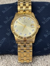 Bulova Mens Gold Plated Watch