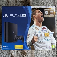 Scatola Originale PS4 PRO Nera Black 1TB FIFA 18 RONALDO EDITION - SOLO BOX Sony