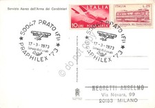 Italia 1973 - Cartolina elicottero Carabinieri con annullo Praphilex
