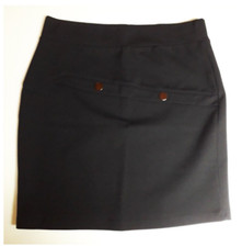 Mini gonna nera con bottoni