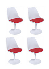 4 SEDIE TULIPANO GIREVOLI IN