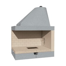 Camino A Legna In Refrattario Aperto 110x70x141H DS110 Marsicamin REVERSIBILE