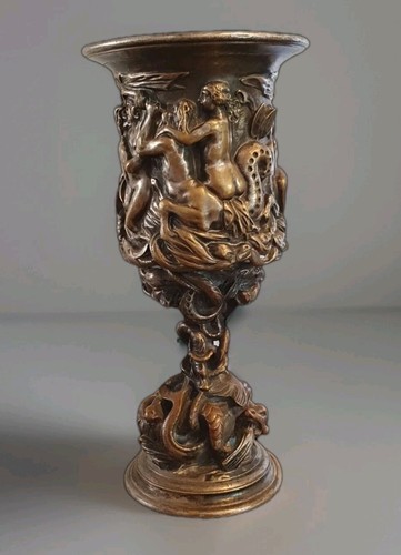 Calice bronzo argentato xix - calice,