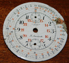 VINTAGE pocket Watch CADRAN just F.AURICOSTE MONTRE à GOUSSET chronomètre UHR