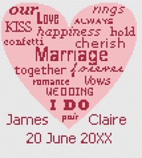 Punto Croce Matrimonio Kit