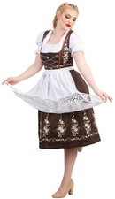 Abito Dirndl Tedesco Marrone M