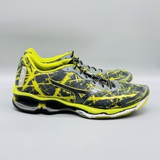 Scarpe Mizuno Uomo 14 Grigio Giallo Vernice Splatter Wave Creation 16 Sneakers Running