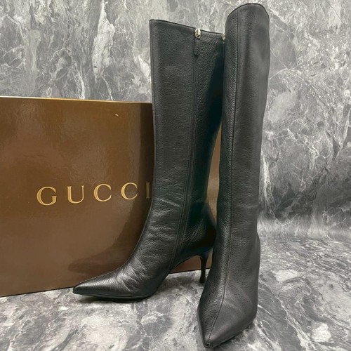 Stivali lunghi gucci pelle - gucci, in