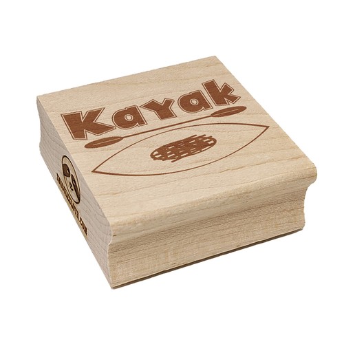 Kayak doodle timbro quadrato - timbro,