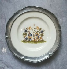 Bella Piatto Decorativo,Firmato S.Clement, Tour Peltro, Super Condizioni