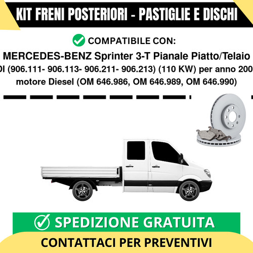 Kit freni posteriori - posteriori, per