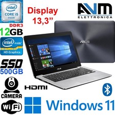 Notebook ASUS P302U Windows 11 Core i5-6200 RAM 12GB DDR3 SSD 512GB LCD 13,3"