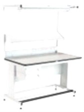 ELC TAVOLO LABORATORIO CON BARRA E MENSOLE ELETTRIFICATE