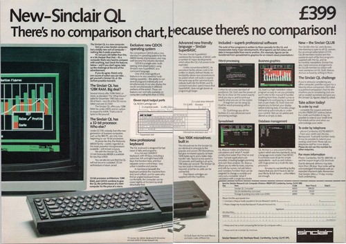 Sinclair pubblicità stampa - sinclair, ql