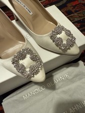 Manolo Blahnik Hangisi Raso Bianco
