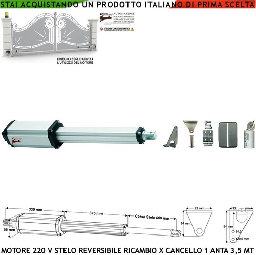 Motore cancello elettrico 220 - motore,