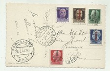 SERIE FRANCOBOLLI REPUBBLICA SOCIALE SU CARTOLINA TIRRENIA FP