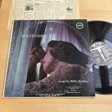 1970s BILLIE HOLIDAY Solitude LP Vinyl US Press Verve ‎Complete W/OG Sleeve!
