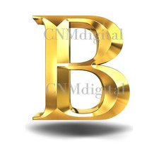 Gold letters, English