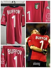 Maglia Calcio FIGC ITALIA Mondiale Korea 2002 rossa Portiere #1 BUFFON Tg XXL
